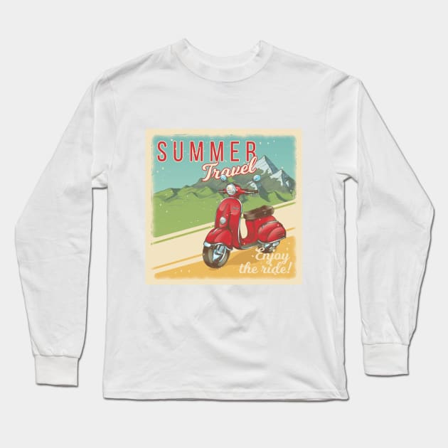Enjoy The Ride - Summer Travel Long Sleeve T-Shirt by AlexPDJ